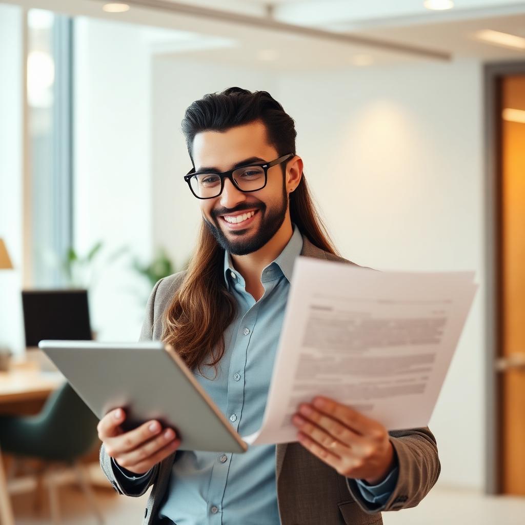 Build A Business Entrepreneur reviewing business financing options on tablet