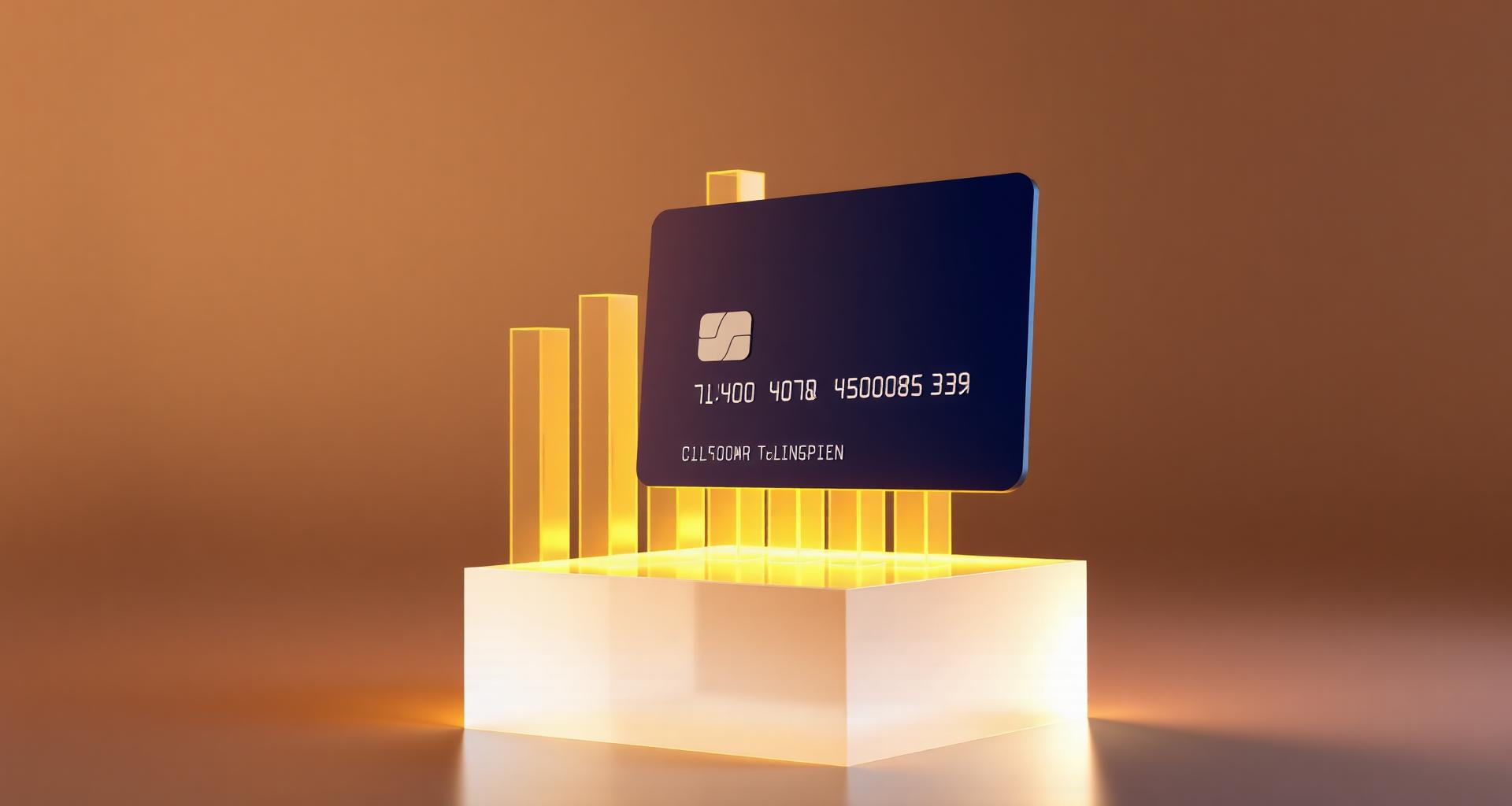 Capital One Platinum Secured — cinematic 3D product illustration on a studio backdrop (capital-one-platinum-secured).