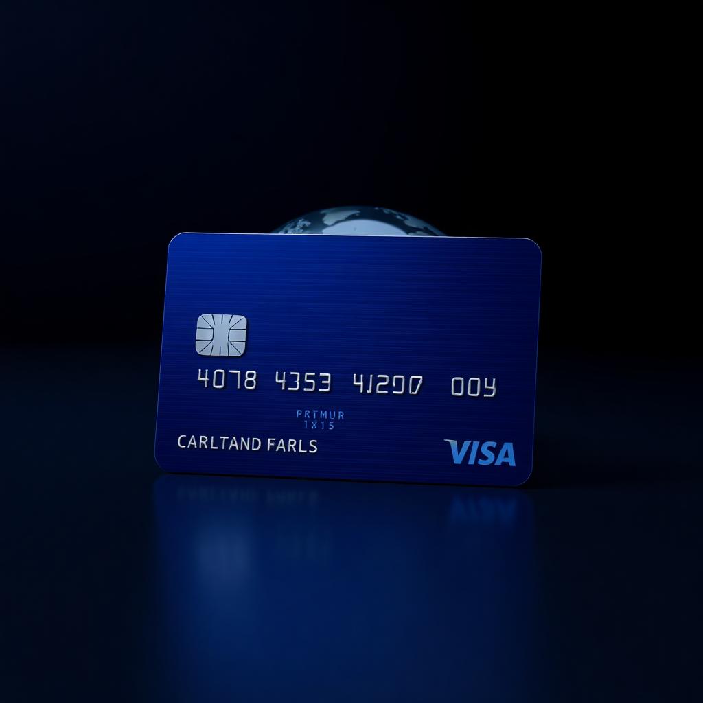 Chase Sapphire Preferred — cinematic 3D product illustration on a studio backdrop (chase-sapphire-preferred).