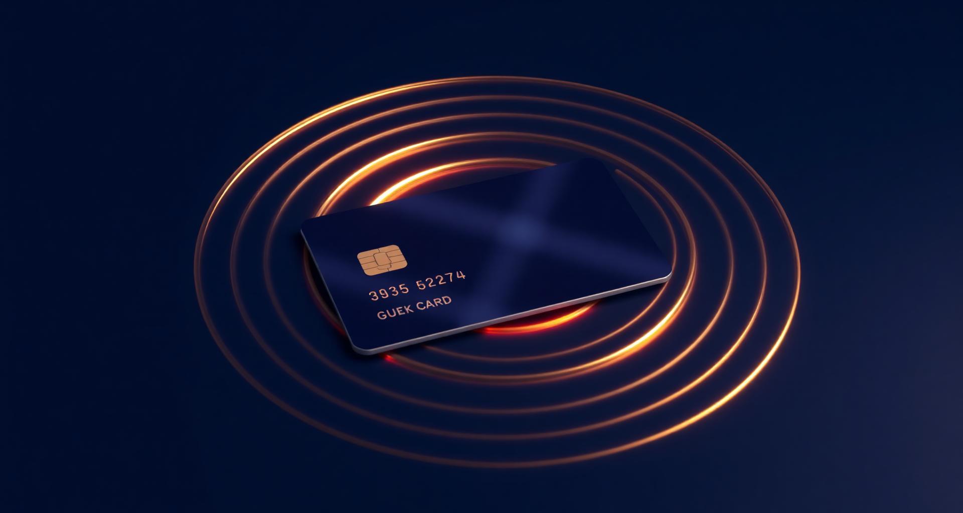 Cinematic 3D render of Discover credit cards on a warm-lit backdrop, representing the Discover card lineup.